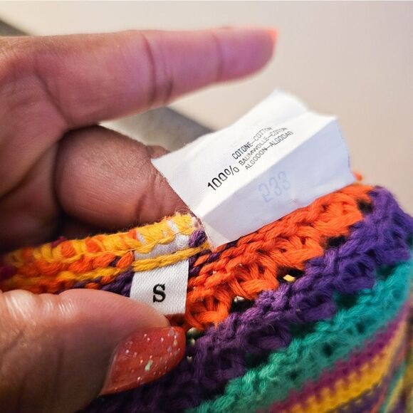 VTG Striped Fiesta Rainbow Knitted Sweater. - Picture 4 of 15